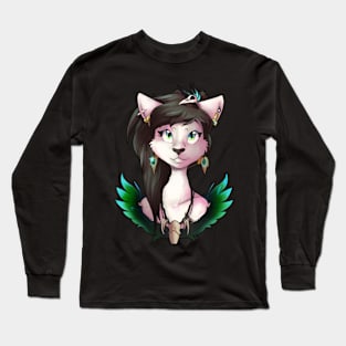 Kitty with Bones Long Sleeve T-Shirt